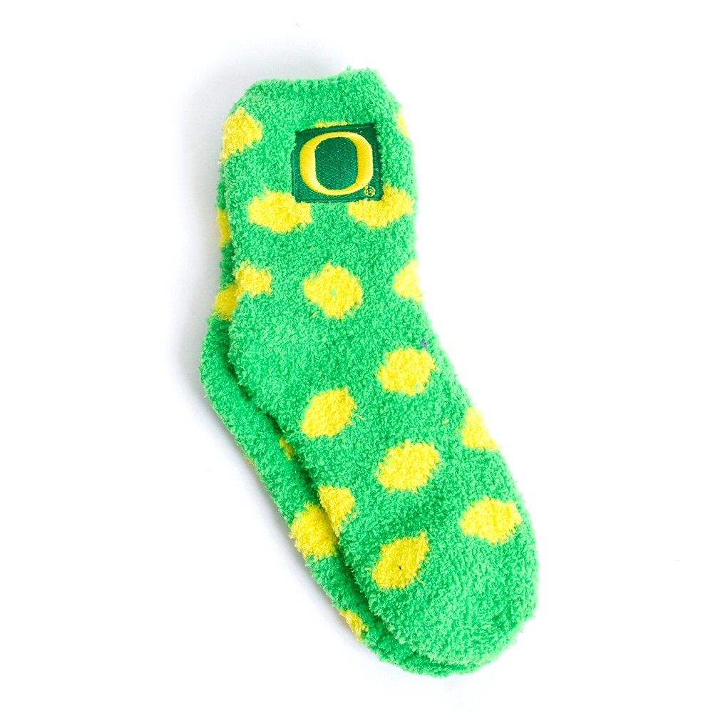 Classic Oregon O, Zoozatz, Green, Novelty, Polyester Blend, Accessories, Women, Fuzzy, Sock, 692340